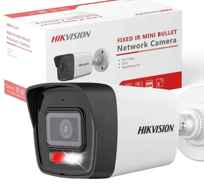 Kamera IP 4MPX PoE Hikvision Zewnętrzna Full Color Dual Light z Mikrofonem
