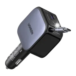ugreen-szybka-ladowarka-samochodowa-60w-zwijany-kabel-usb-c-usb-a-2-porty
