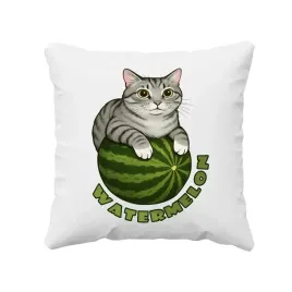watermelon-kot-na-arbuzie-poduszka-z-kotem-kotami-mem-memy-smieszna-prezent