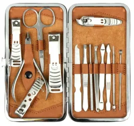 hands-14-pcs-nail-care-cuticle-remover-nail-clippers-travel-manicure-tool-kit
