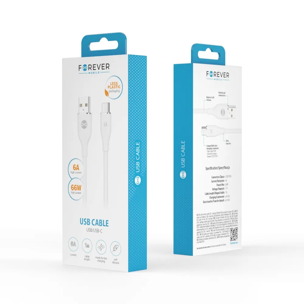 forever-kabel-usb-usb-c-10-m-6a-bialy