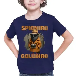spioniro-golubiro-italian-brainrot-tiktok-koszulka-dziecieca-granatowa