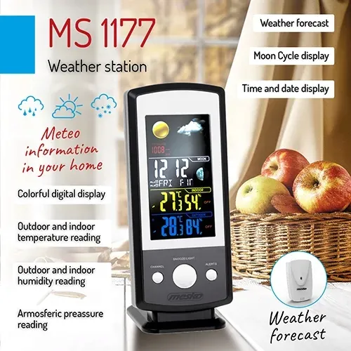 ms-1177-stacja-pogodowa-funkcje-budzik-pomiar-cisnienia-pomiar-temperatury-wewnetrznej-pomiar-temperatury-zewnetrznej-pomiar-wilgotnosci-prognoza-pogody-zegar