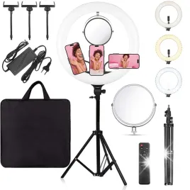lampa-pierscieniowa-led-ring-makijaz-youtube-tiktok-statyw-lusterko-pilot
