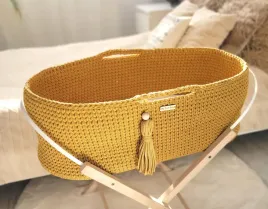 kosz-mojzesza-boho-bawelniany-handmade-z-materacykiem-musztardowy