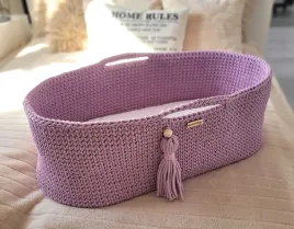 kosz-mojzesza-boho-bawelniany-handmade-z-materacykiem-lawendowy