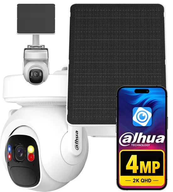 Kamera Obrotowa Dahua 4G LTE Solarna z Panelem PV 4MPx Bezprzewodowa