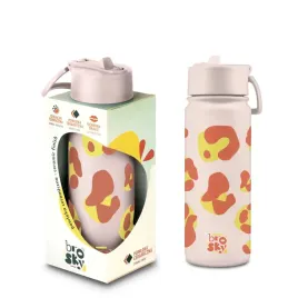 brosky-wild-rozowa-butelka-na-wode-z-nadrukiem-w-motyw-zwierzecy-550-ml