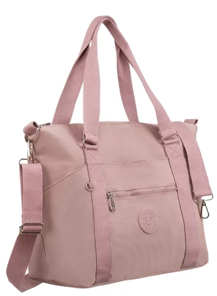 Torebka damska miejska shopper bag PETERSON pojemna torba duża A4 na zamek
