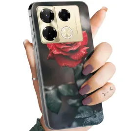 etui-do-infinix-note-40-5g-wzory-roza-z-roza-rose-obudowa-pokrowiec-case
