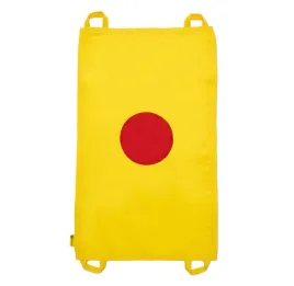mini-chusta-animacyjna-100-x-60-cm-zolta-z-kolem-czerwonym