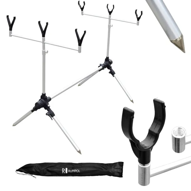 rod pod STANOWISKO KARPIOWE STOJAK na 3 WĘDKI ROD POD + widełki