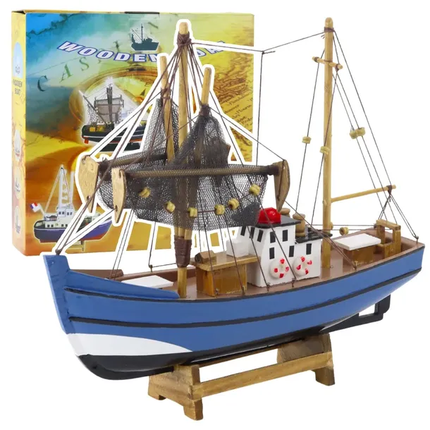 niebieski-model-kolekcjonerski-statek-marka-leantoys-minimalny-wiek-dziecka-4