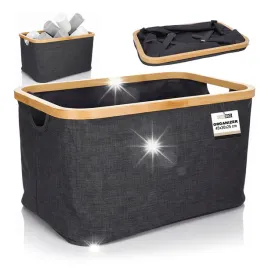 kosz-do-przechowywania-organizer-tekstylny-szary-prostokatny-45x30x25-cm