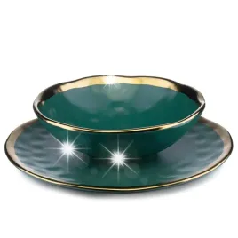komplet-zestaw-serwis-2-talerzy-lissa-green-gold-zastawa-obiadowa-glamour