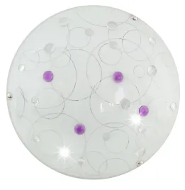plafon-sufitowy-led-szklany-bialy-fioletowe-kropki-okragly-30-cm-candellux