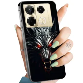 etui-do-infinix-note-40-5g-wzory-wiedzmin-witcher-bialy-wilk-dziki-gon