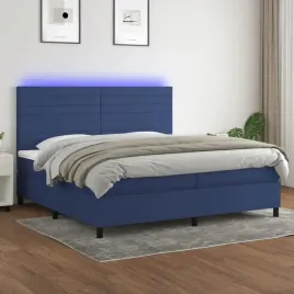 vidaxl-lozko-kontynentalne-z-materacem-niebieskie-200x200-cm-tkanina