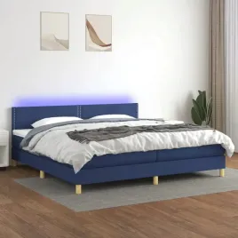 vidaxl-lozko-kontynentalne-z-materacem-niebieskie-200x200-cm-tkanina