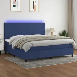 vidaxl-lozko-kontynentalne-z-materacem-niebieskie-200x200-cm-tkanina