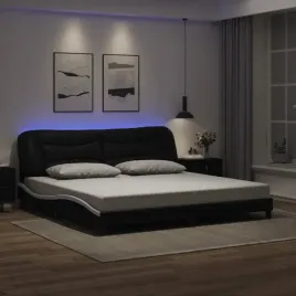 vidaxl-rama-lozka-z-led-czarno-biala-200x200-cm-sztuczna-skora