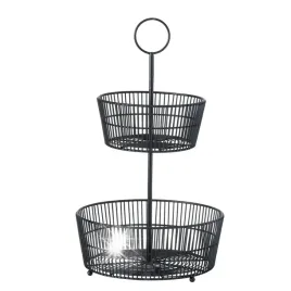 patera-dekoracyjna-czarna-metalowa-matowa-gea-dwa-poziomy-44-cm