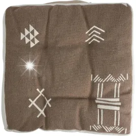 poduszka-na-krzeslo-bawelniana-brazowa-wzor-etno-kwadratowa-40x40-pikowana