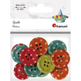titanum-guziki-drewniane-12szt-mix-pastelowych-kolorow-w-groszki-20mm