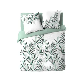 posciel-bawelniana-zielona-wzor-roslionny-eldorado-240-x-220-cm