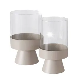 swiecznik-szklany-metalowa-podstawa-bezowy-x2-szt