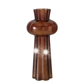 wazon-szklany-brazowy-geometryczny-elegancki-mahoni-11x25-cm