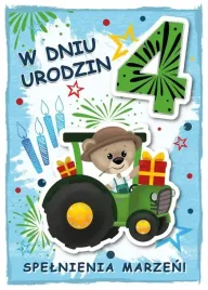 karnet-urodzinowy-4-lata-b6-zlocenia-srebrzenia-przestrzenny