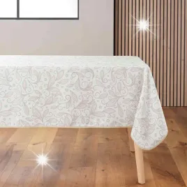 obrus-na-stol-bezowy-z-blyszczacym-zdobieniem-prostokatny-leya-145-x-240-cm