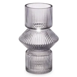 wazon-szklany-ryflowany-95-cm-x-165-cm-kolor-szary