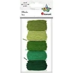 mulina-10m-tonacja-zielona-5-kolorow