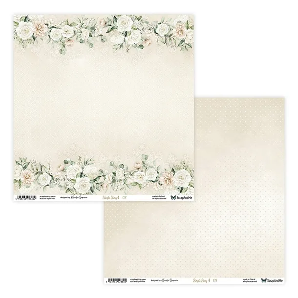 Papier do scrapbookingu 30x30 - ScrapAndMe - Simple Story 4 07/08