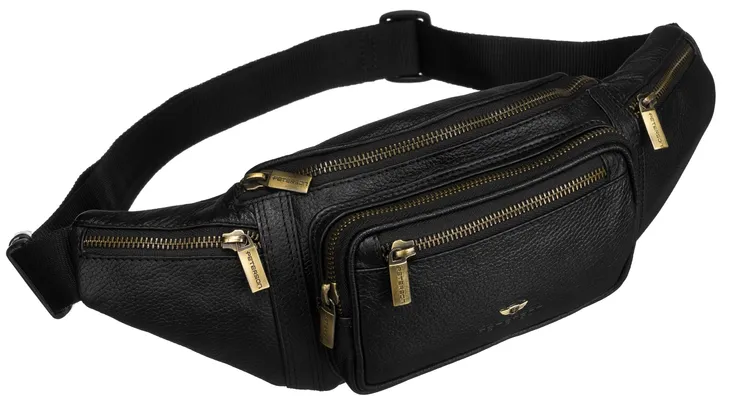 Saszetka nerka męska skórzana Peterson na ramię biodra crossbody casualowa