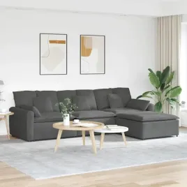vidaxl-sofa-modulowa-z-podnozkiem-i-poduszkami-ciemnoszara