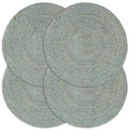 vidaxl-maty-na-stol-4-szt-gladkie-oliwkowe-38-cm-okragle-juta