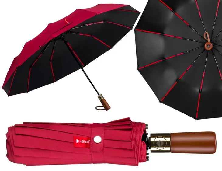 Parasol parasolka automat składany duży elegancki Peterson pokrowiec rączka