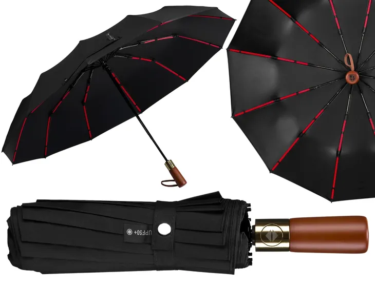 Parasolka parasol składana automatyczna duży elegancki parasol Peterson