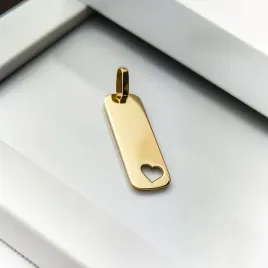 zlota-zawieszka-blaszka-z-sercem-do-graweru-pr-585