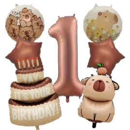 balony-kapibara-tort-gwiazdki-na-urodziny-cyfra-1-zestaw-7-szt