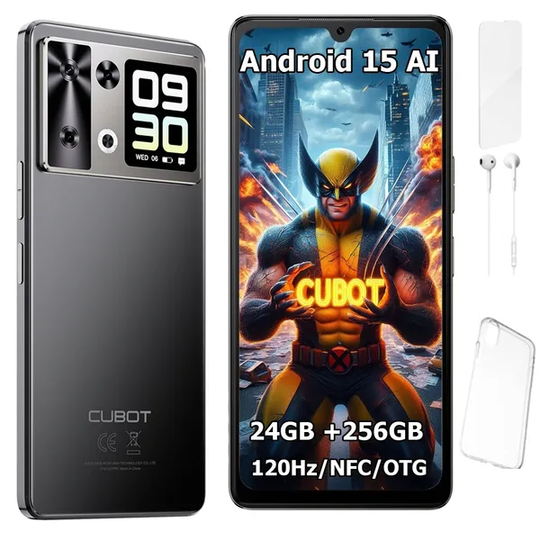 Smartfon CUBOT P90 ANDROID 15 24/256GB NFC DUAL SIM 4G 6,88" ETUI +FOLIA