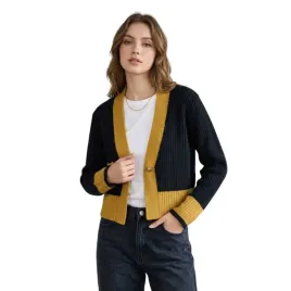 sweter-damski-rodier-czarny-rozpinany-z-kieszonka-krotki-luzny