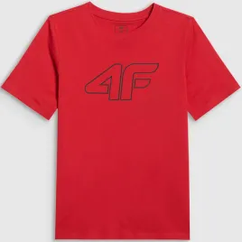 koszulka-chlopieca-4f-t-shirt-sportowy-regular-z-logo-basic-czerwony-158