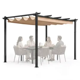 pergola-ogrodowa-tarasowa-3x4-m-stalowa-altana-zadaszenie-bezowa