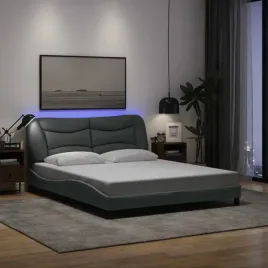 vidaxl-rama-lozka-z-led-bez-materaca-jasnoszary-160x200-cm-tkanina