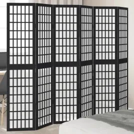 vidaxl-parawan-pokojowy-6-panelowy-czarny-lite-drewno-paulowni