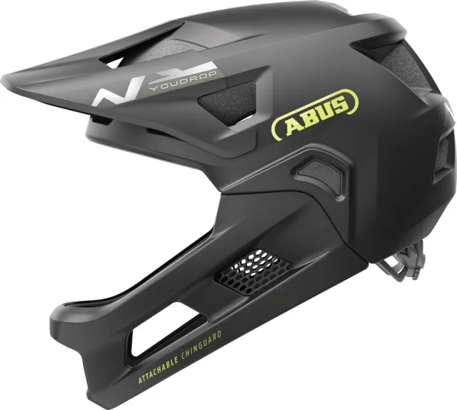 Kask rowerowy dziecięcy Abus YOUDROP FF Full Face czarny r. S (48 - 55cm )